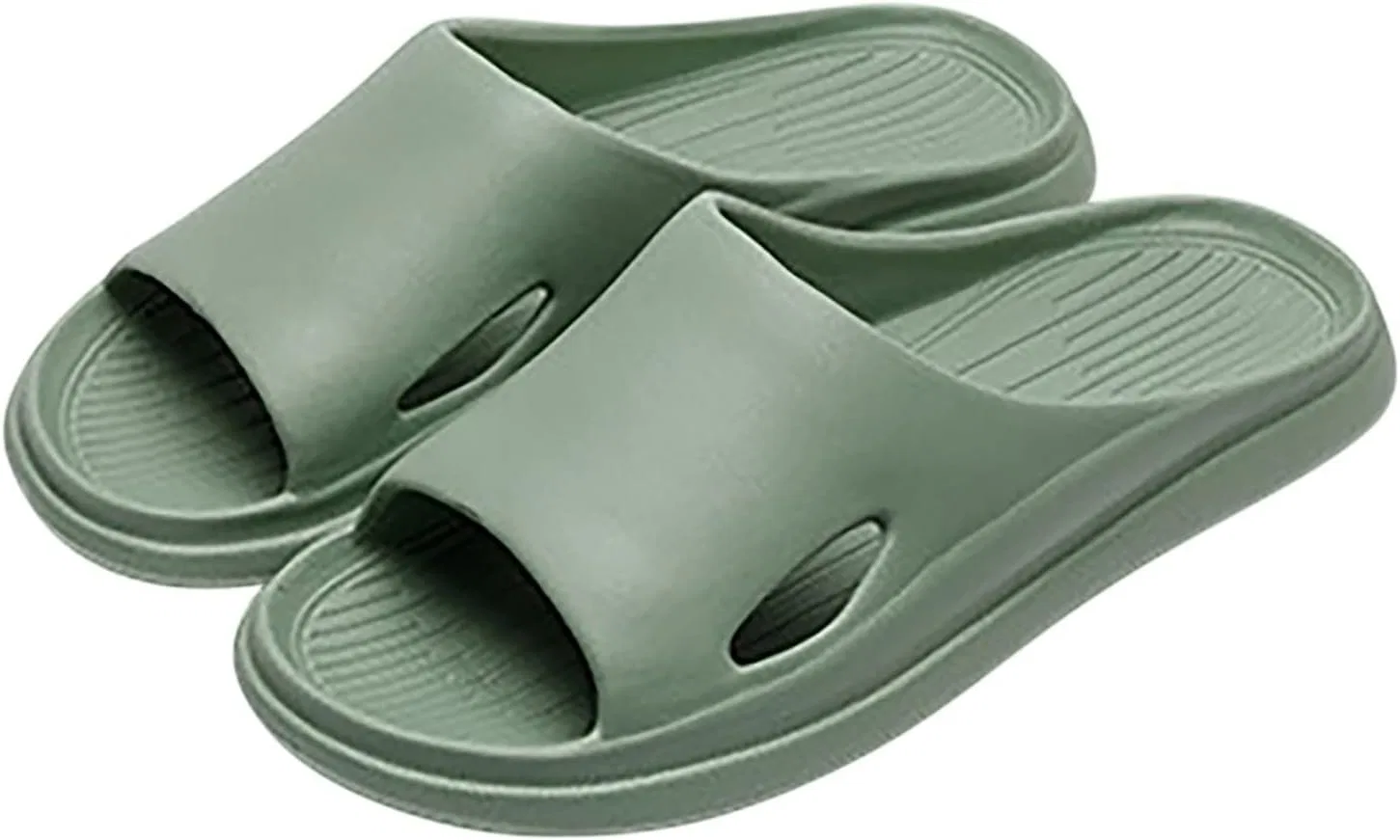 Универсальные тапочки для мужчин и женщин, супермягкие тапочки, толстые нескользящие купальные тапочки, летние мюли, тапочки для сауны, садовые купальные тапочки, шлепанцы, шлепанцы из ЭВА, тапочки «Облако», EU 33-47 Generisch, Green — фото 4