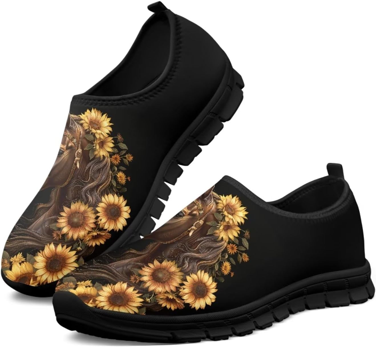 

Кроссовки Binienty для мужчин и женщин, Art Horse Sunflower