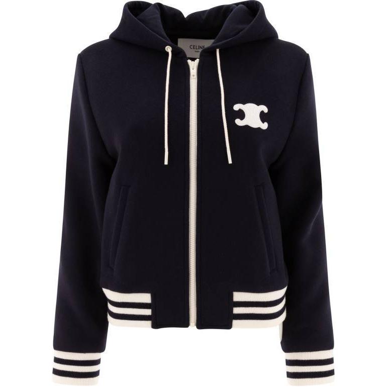 

Куртка Blouson Triomphe из двустороннего кашемира CELINE, Морской синий, Серый, Куртка Blouson Triomphe из двустороннего кашемира CELINE, Морской синий