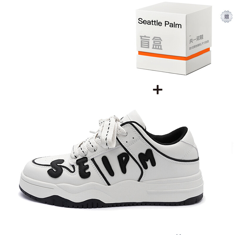 

Кеды, обувь для скейтборда унисекс с низким верхом Seattle Palm, цвет White and black (a pair of blind box shoes)
