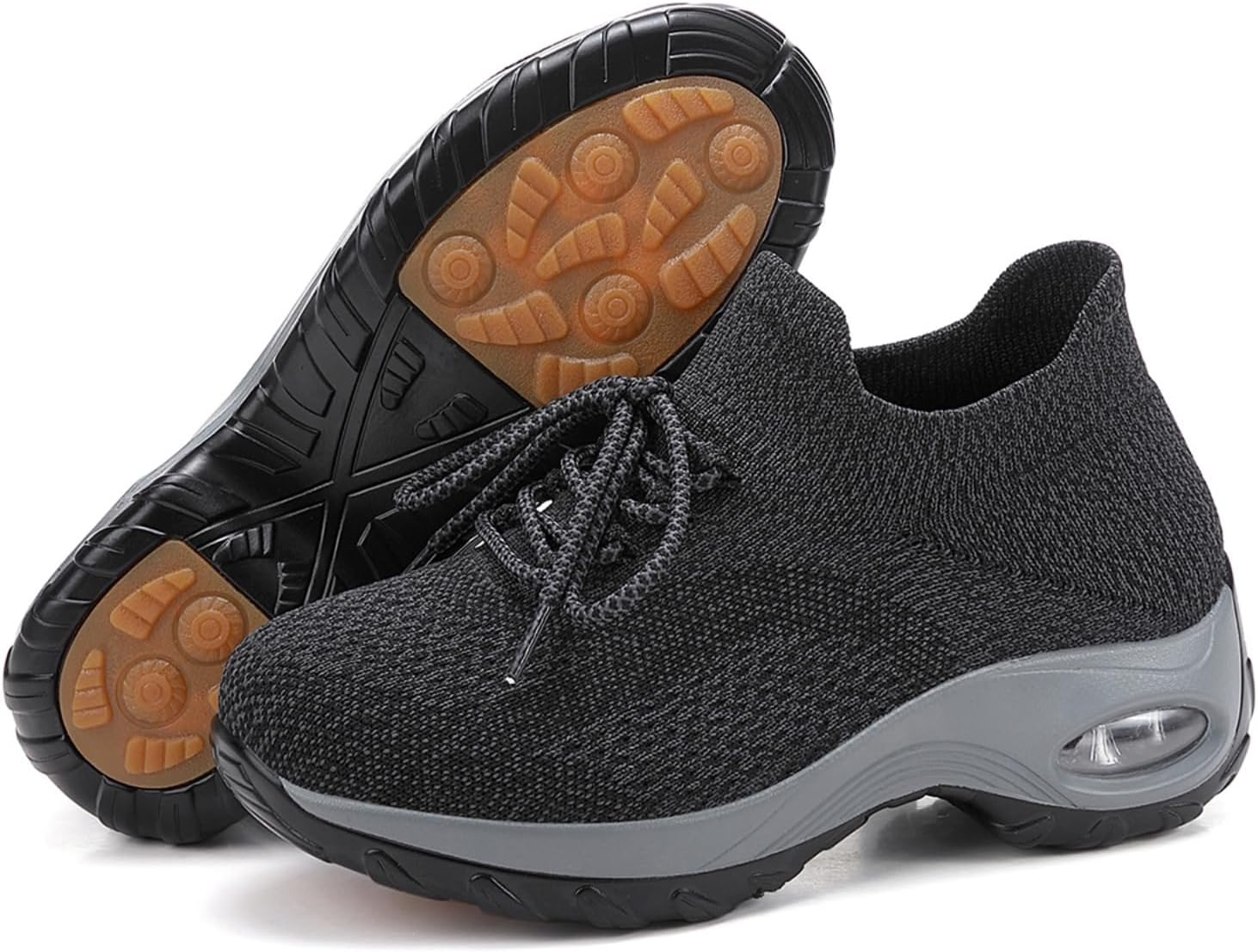 

Ортопедические кроссовки для женщин и мужчин, кроссовки на липучке Orthowear, унисекс, удобные с воздушной подушкой, нескользящие спортивные обувь, дышащие повседневные беговые кроссовки с толстой подошвой для фасциита подошвы Lghlmcl, серый
