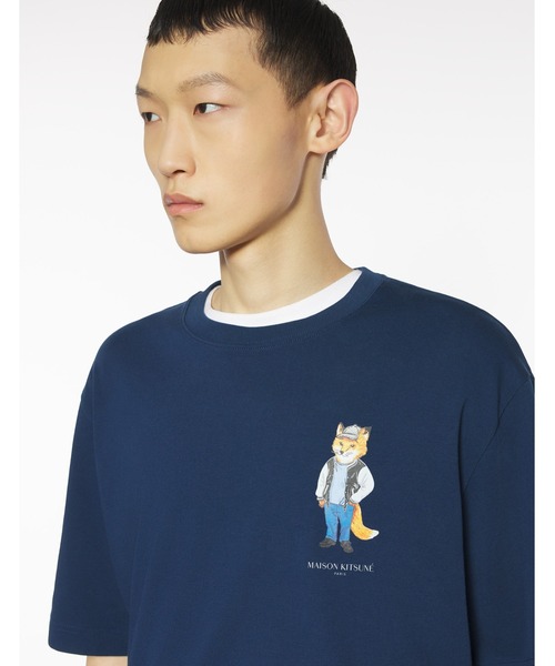 

Футболка оверсайз Maison Kitsune, темно-синий