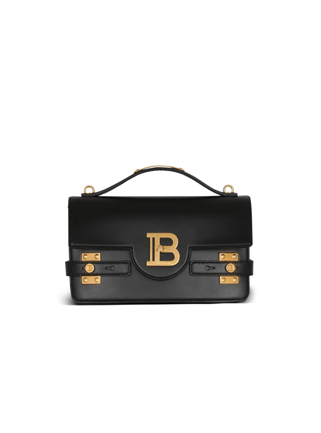 

Сумка B-Buzz 24 из гладкой кожи Balmain, черный/красный