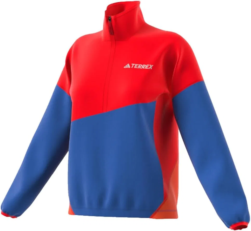 Флисовая куртка adidas Terrex Multi Climawarm, Pure Ruby/Semi Cobalt Blue/Semi Impact Orange — фото 4