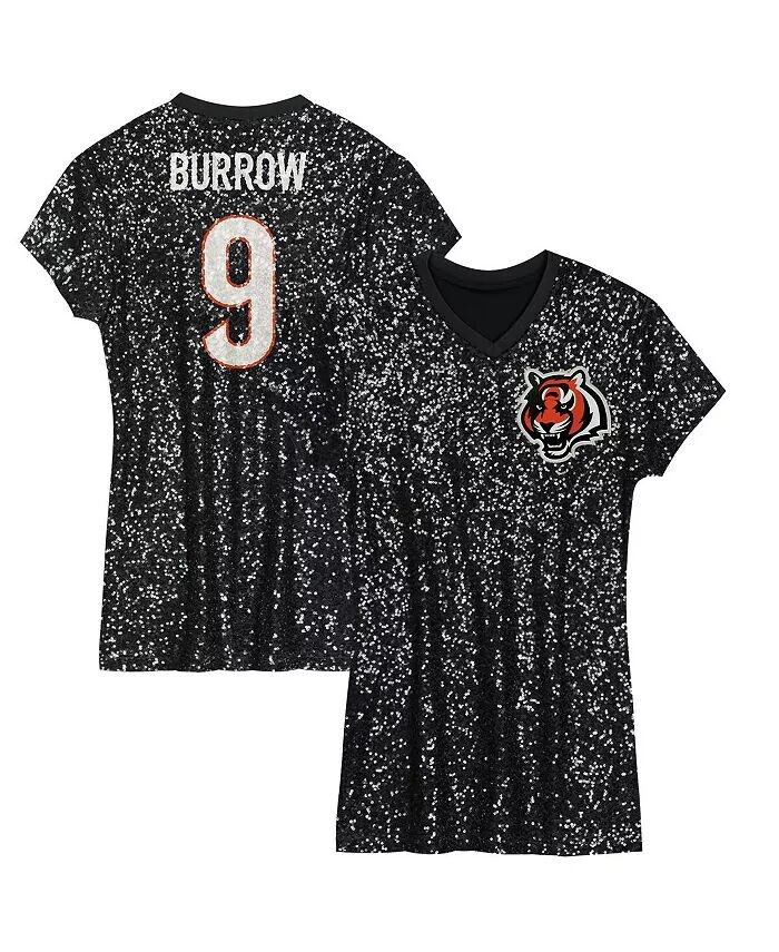 

Big Girls Джо Берроу Черное платье с V-образным вырезом и именем игрока Cincinnati Bengals Outerstuff