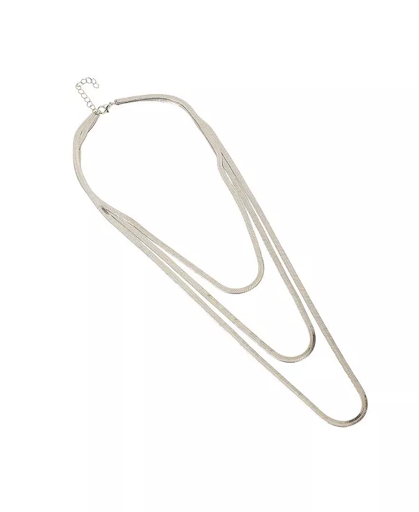 

Женское многослойное ожерелье из змеиной цепи Sohi, silver