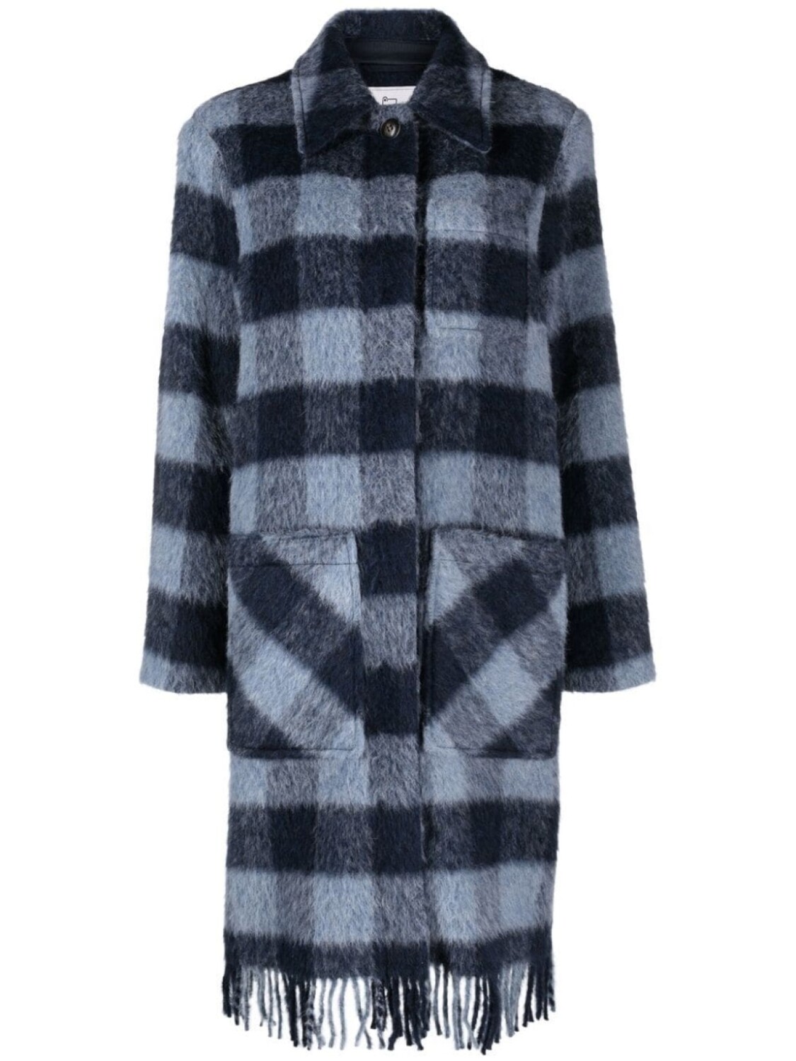 

Woolrich пальто в клетку, синий
