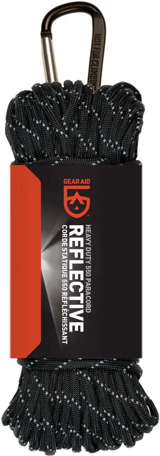 

Прочная паракорд 550 - 30 м. Gear Aid, Black Reflective