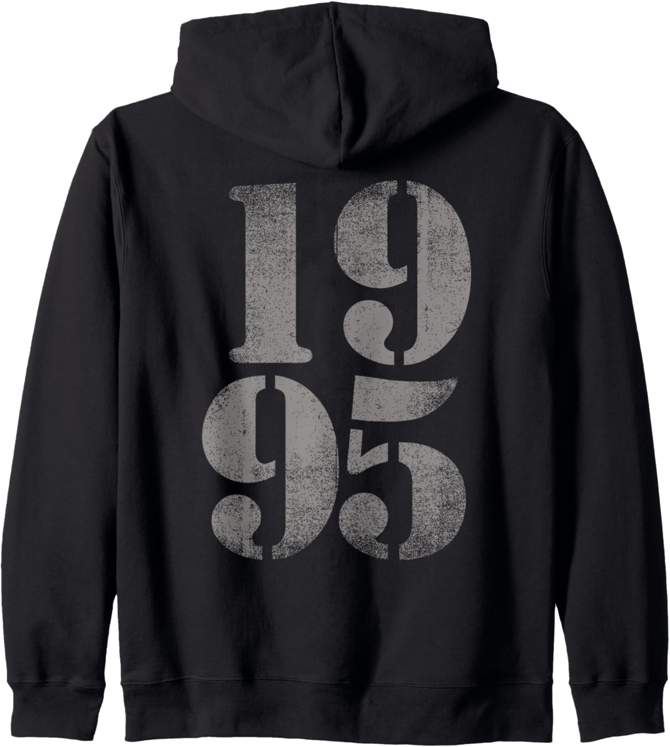 

Винтажная толстовка на молнии в стиле ретро с эффектом потертости, 1995 год Retro Style Birth Year Apparel Gifts, черный