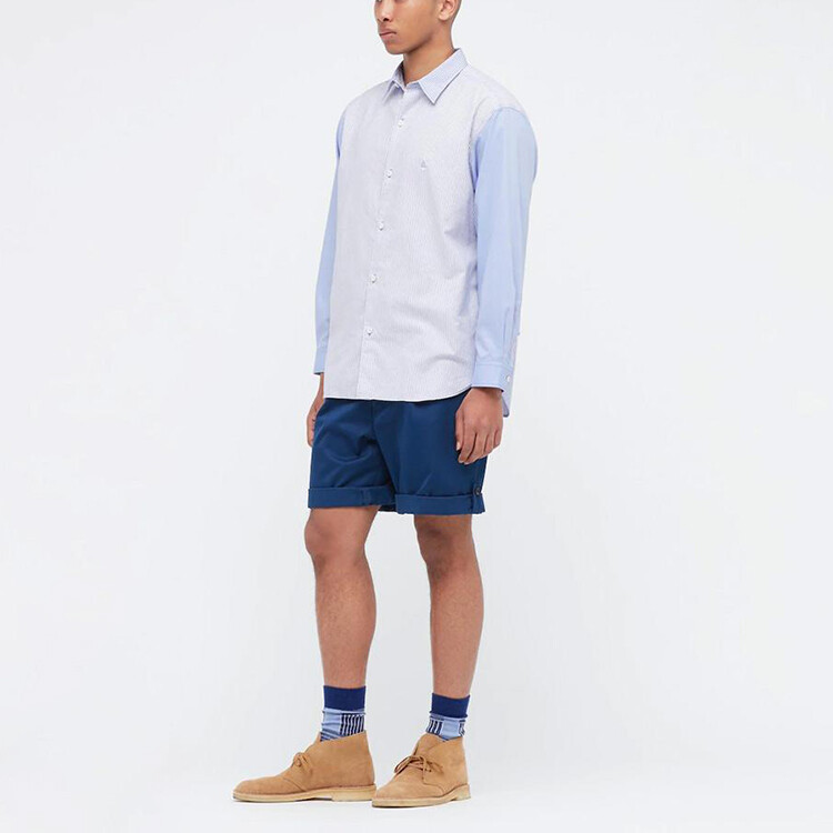 Jw Anderson Jw Anderson Co-Branded Series Рубашка мужская синяя Uniqlo, синий — фото 4