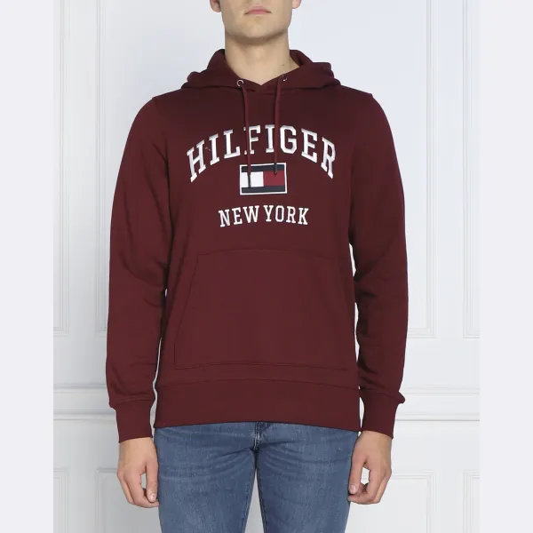 

Современная толстовка свободного кроя Tommy Hilfiger, бургунди