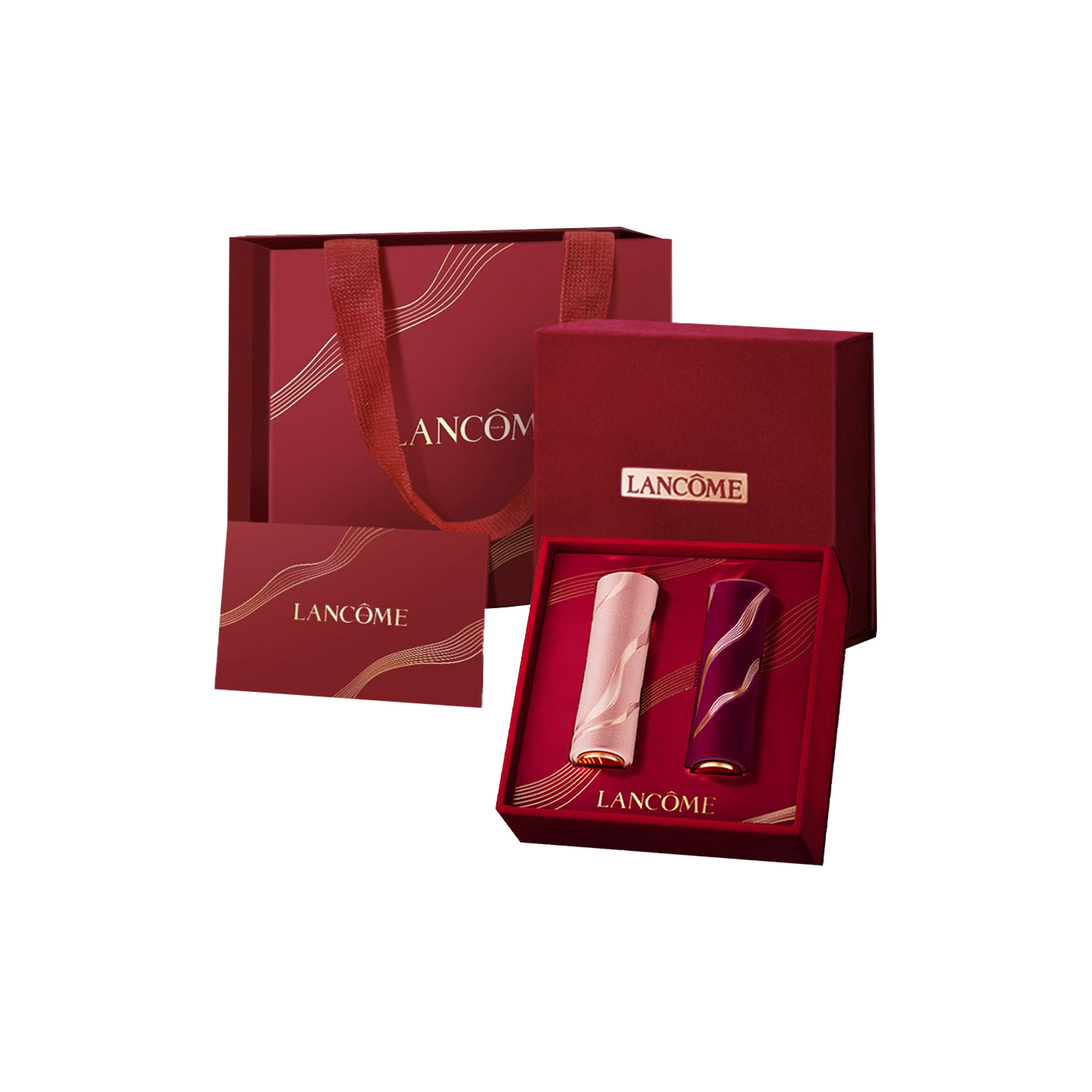 

LANKOU новый чистый бальзам для губ 'Limited Love' подарочный набор помады мягкий фокус легко наносится 3,4г+3,4г LANCOME