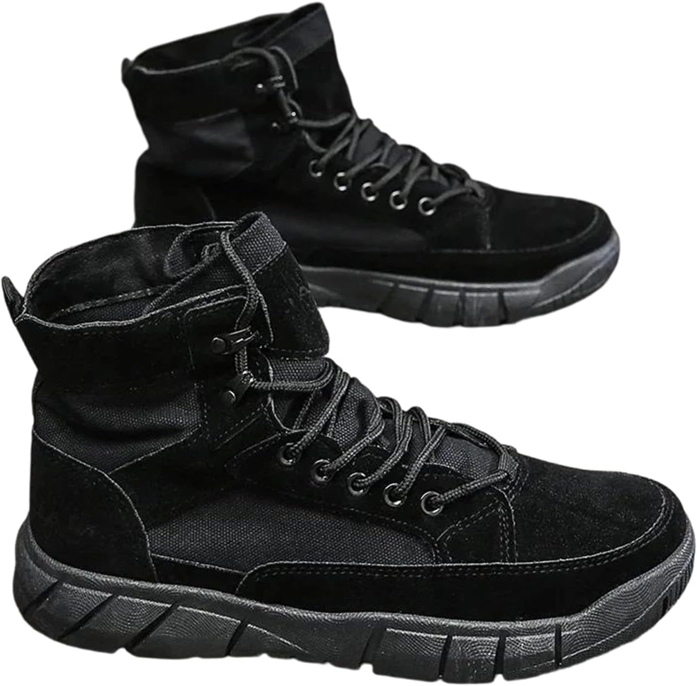 

Мужские дышащие боевые ботинки из ткани, легкие кроссовки для бега и походов Alloaone, черный