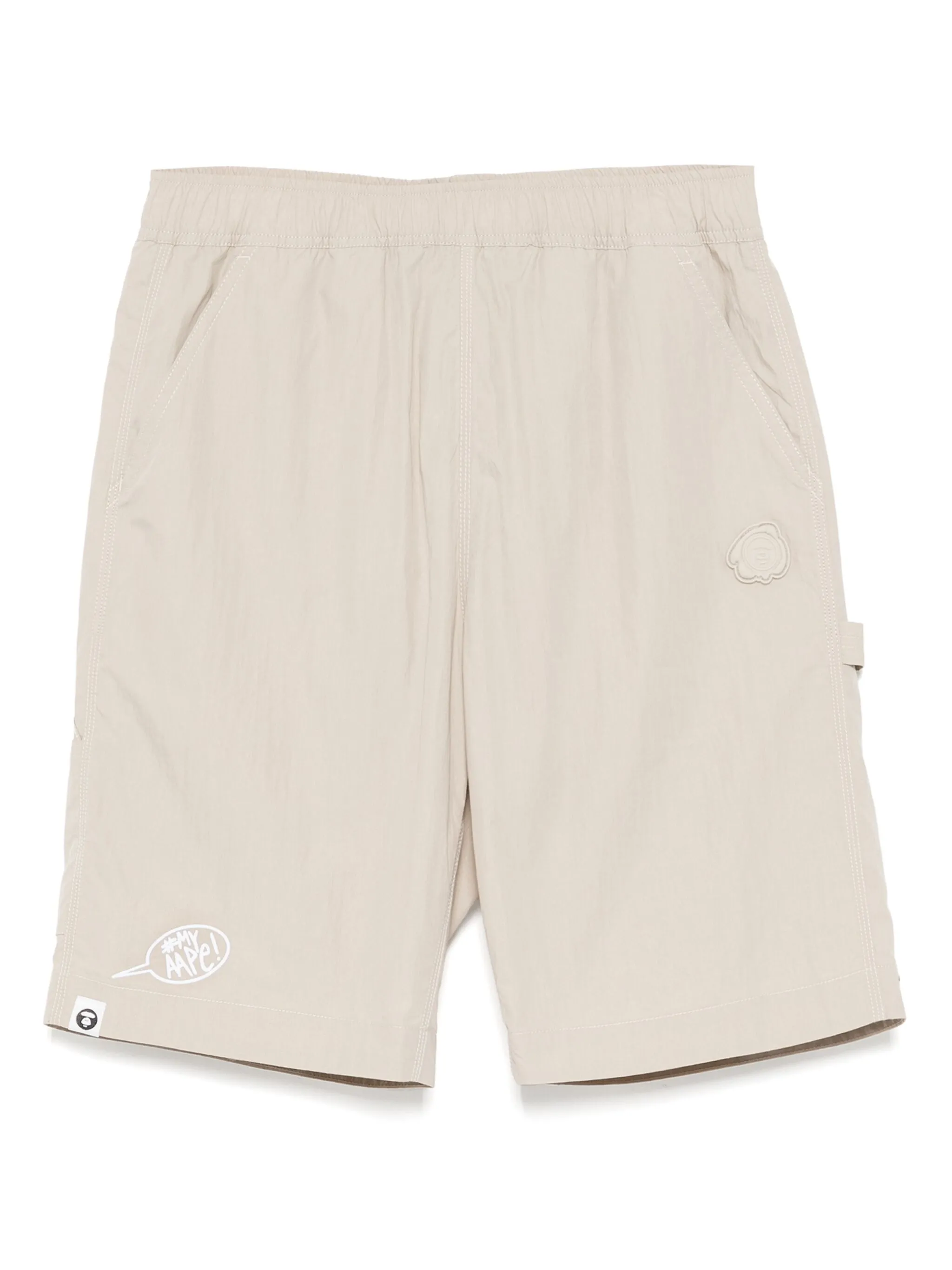 

Шорты с нашивкой-логотипом Aape By A Bathing Ape, бежевый
