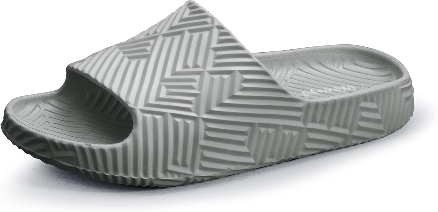 

Шлепанцы Weweya для женщин и мужчин - тапочки для душа - нескользящие домашние тапочки - легкие пляжные сандалии, серый