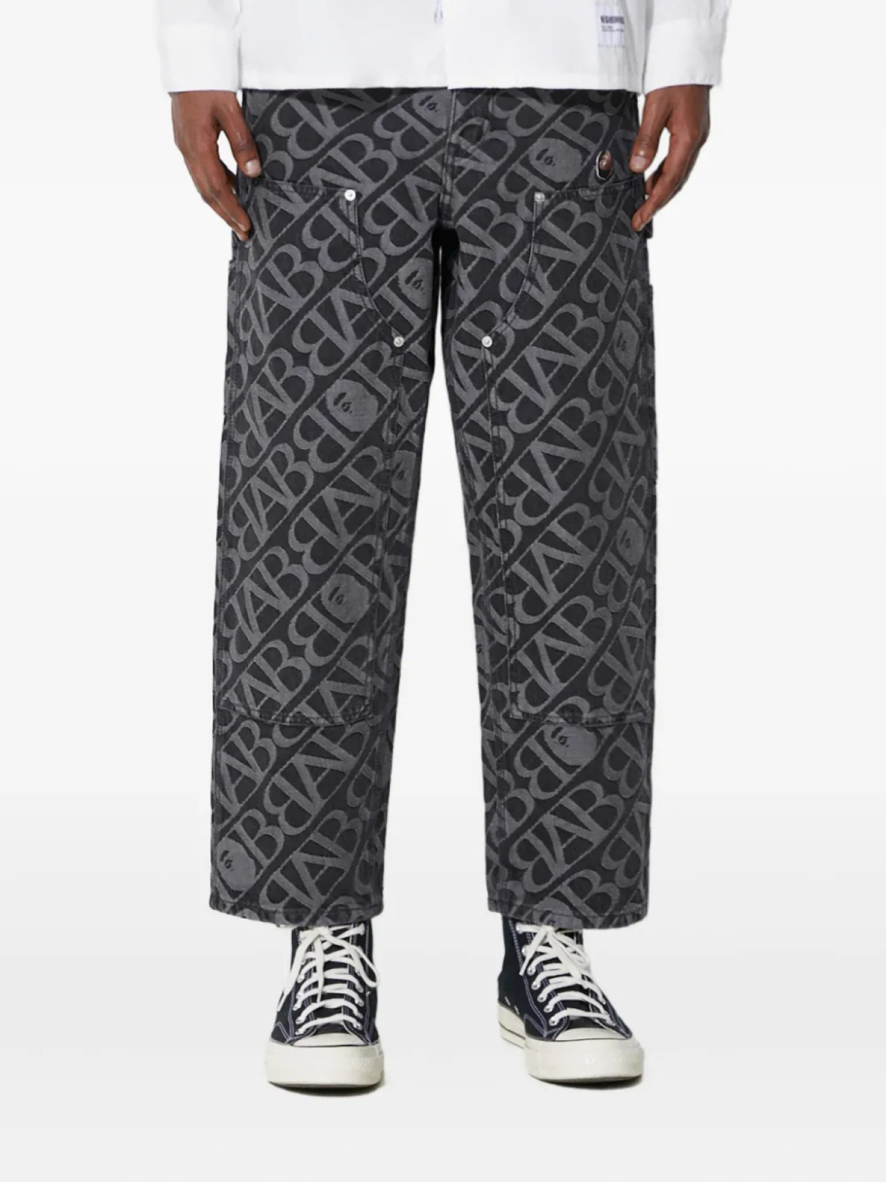 

Плотницкие джинсы с логотипом BATHING APE A Bathing Ape, черный