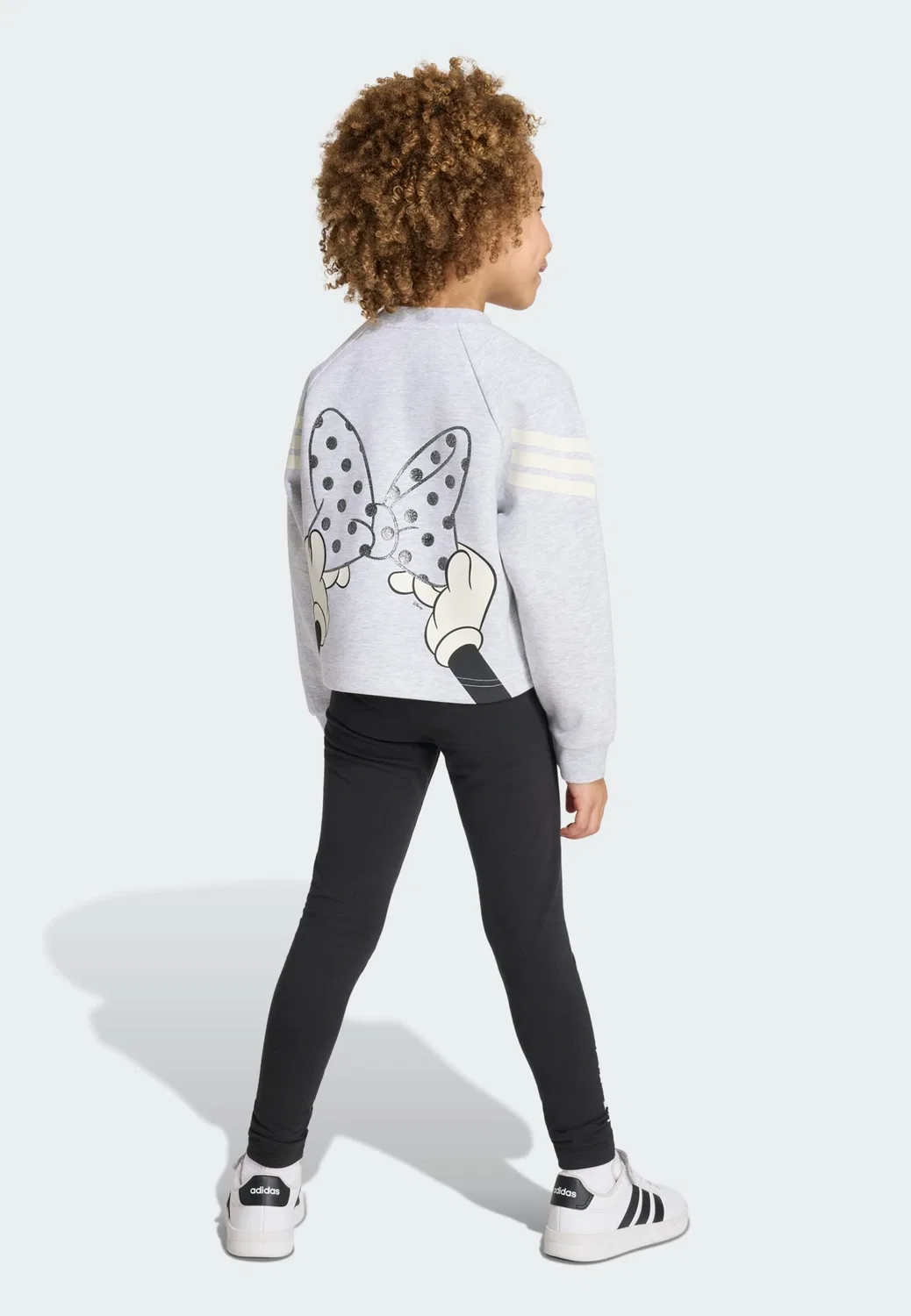 Спортивный костюм Adidas Sportswear Disney Minnie Maus серого и черного цвета — фото 3