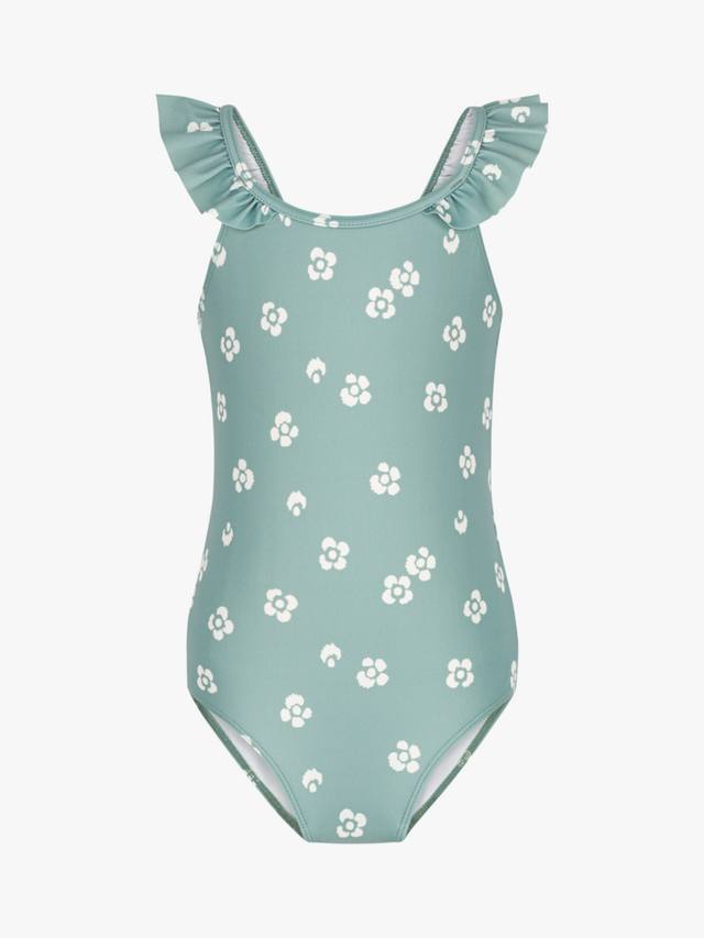 

Детский купальник с цветочным принтом и рюшами Petit Bateau, Blue