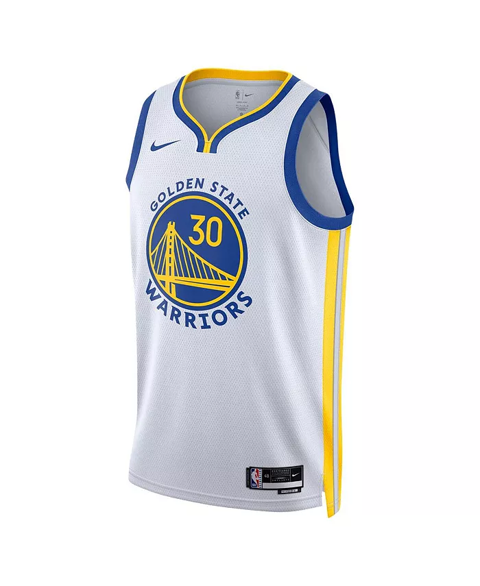 Мужская и женская баскетбольная майка Stephen Curry Golden State Warriors Swingman Nike, белый — фото 3