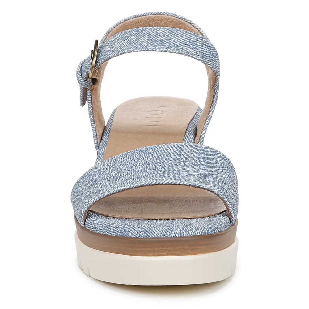 Босоножки на танкетке Graciela Soul Naturalizer, light denim blue faux leather — фото 3