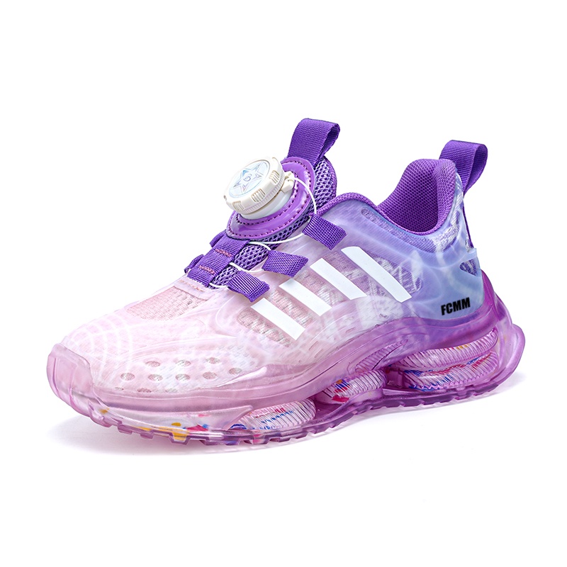 

Противоскользящие износостойкие повседневные кроссовки средней высоты для детей FCMM, розовый/фиолетовый