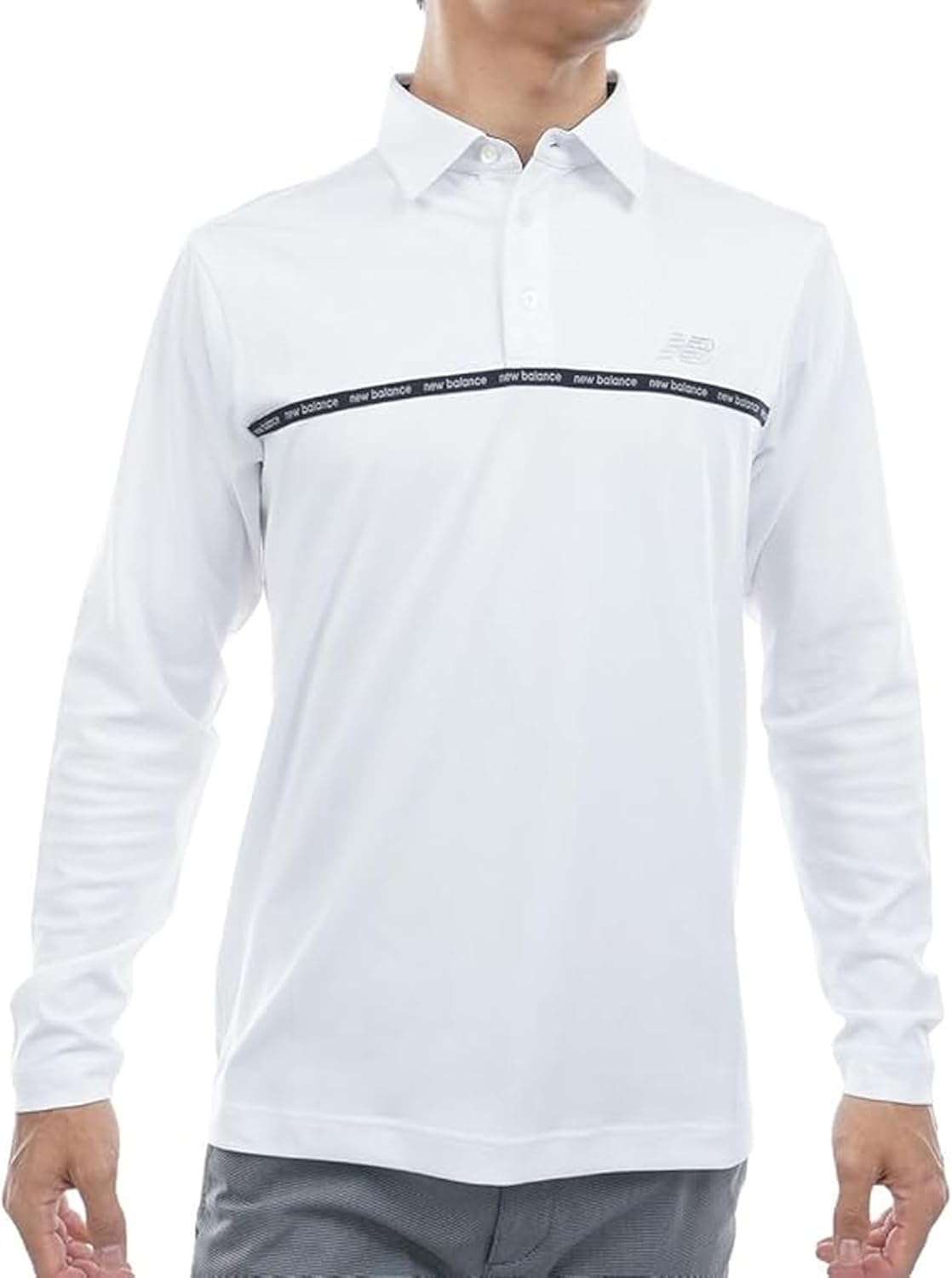 

Мужская поло-рубашка с длинным рукавом New Balance Golf 012-5269001 (с логотипом One Point), белый