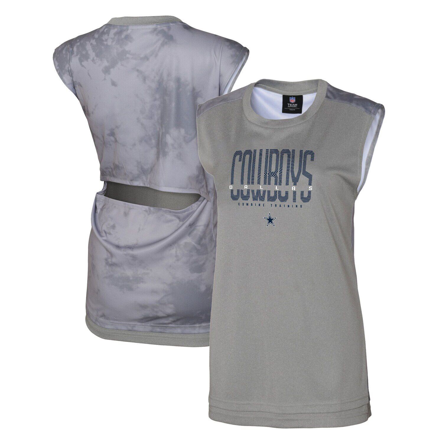 

Женская серая майка Dallas Cowboys No Sweat Outerstuff, Серый, Женская серая майка Dallas Cowboys No Sweat Outerstuff