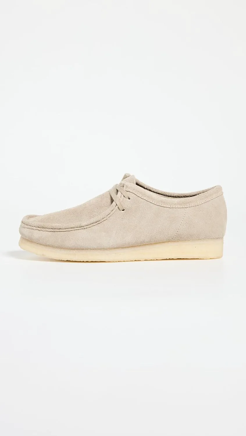 Мужские оксфорды Clarks Wallabee, черные, бледно-серый — фото 2