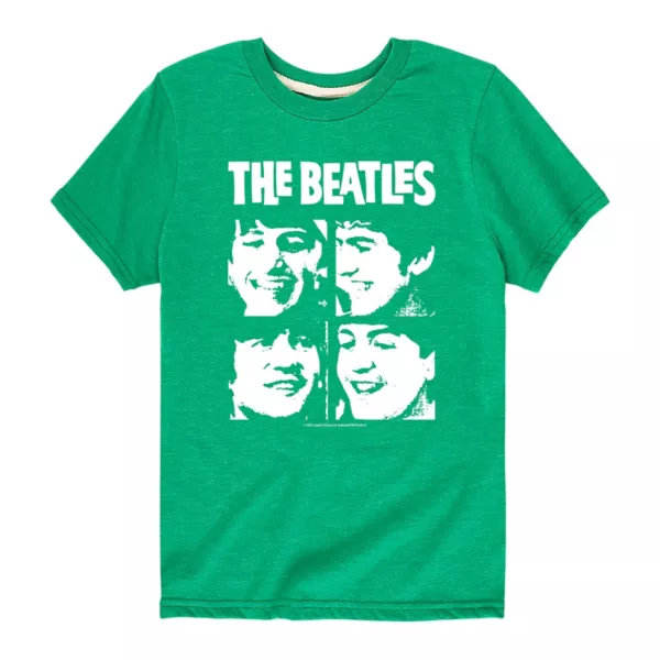 

Футболка The Beatles с портретами для мальчиков 8-20 лет Licensed Character, зеленый