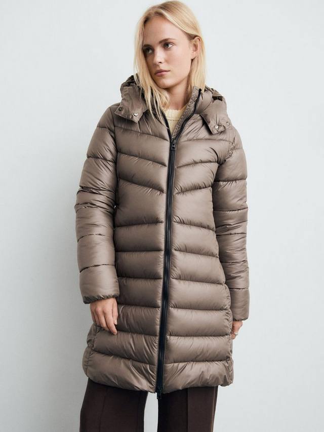 

Куртка Bego с капюшоном утепленная Mango, Medium Brown