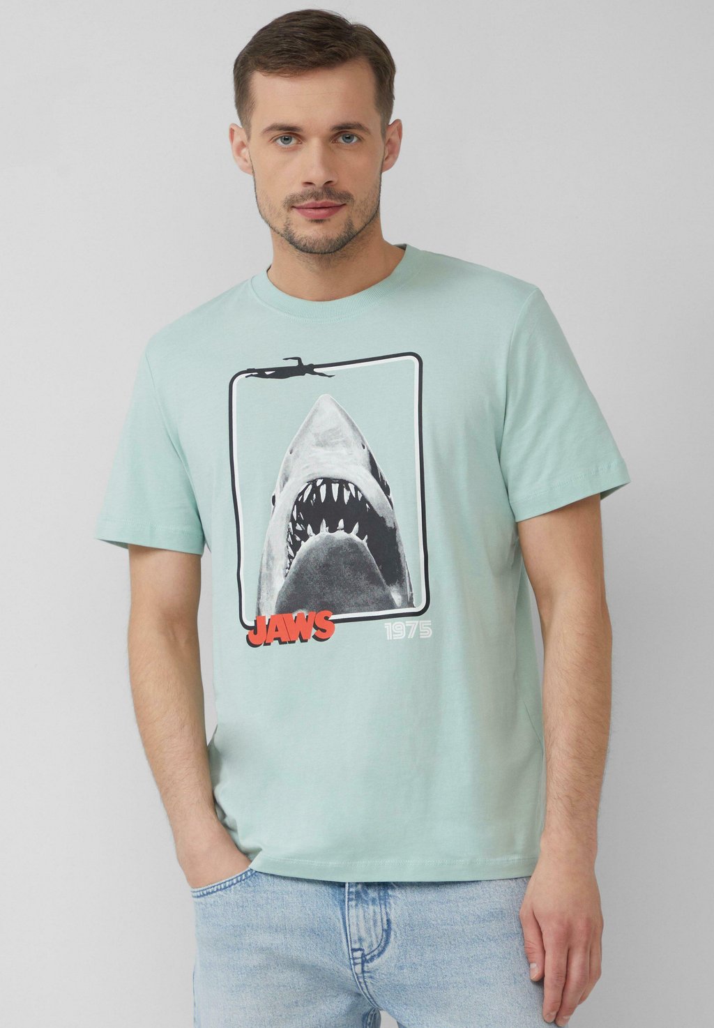 

Футболка с принтом MIT JAWS s.Oliver, мятный