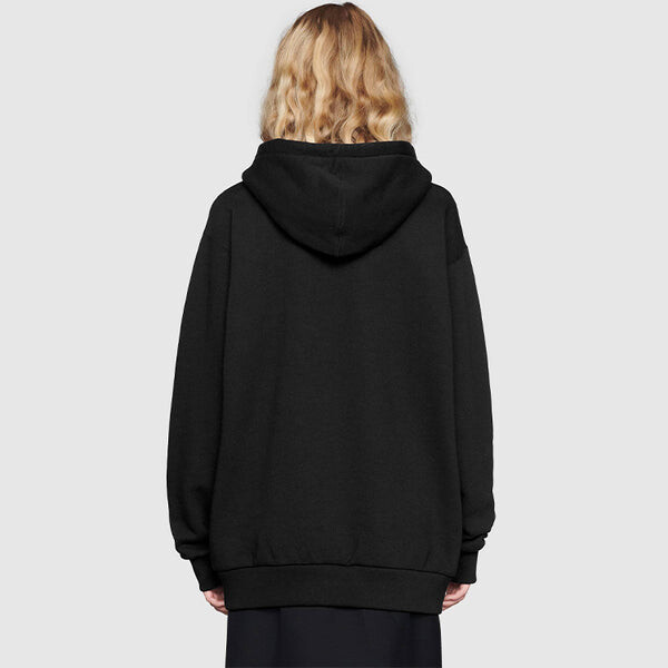 Толстовка (WMNS) GUCCI Mad Cookies Embroidered Hoodie 'Black', черный — фото 4