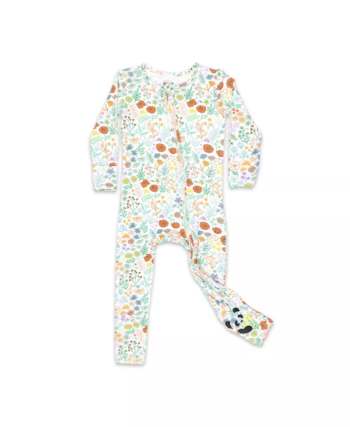 

Детский унисекс летний комбинезон-трансформер с цветочным принтом Baby Summer Floral Convertible Footie Bellabu Bear, мультиколор