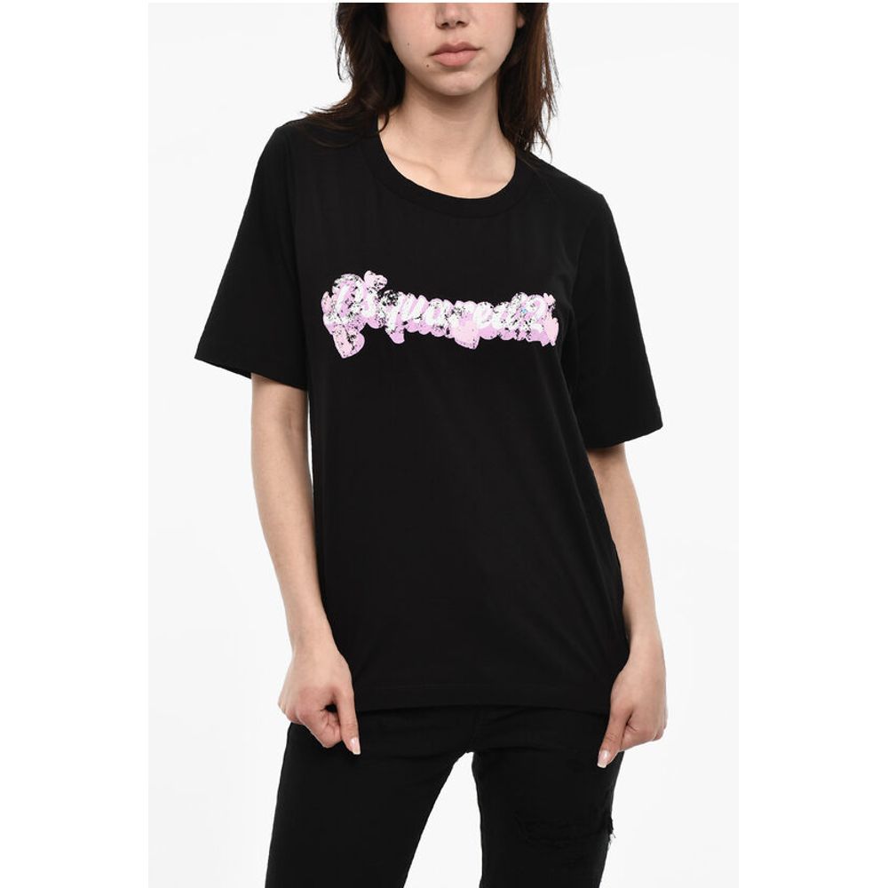 

Футболка с короткими рукавами и принтом в винтажном стиле Dsquared2, Black