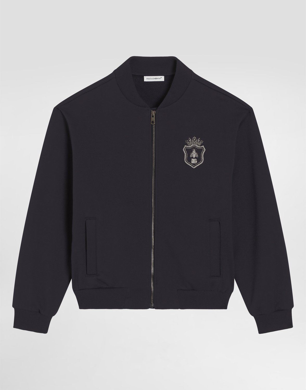 

Толстовка на молнии с нашивкой DOLCE & GABBANA, синий