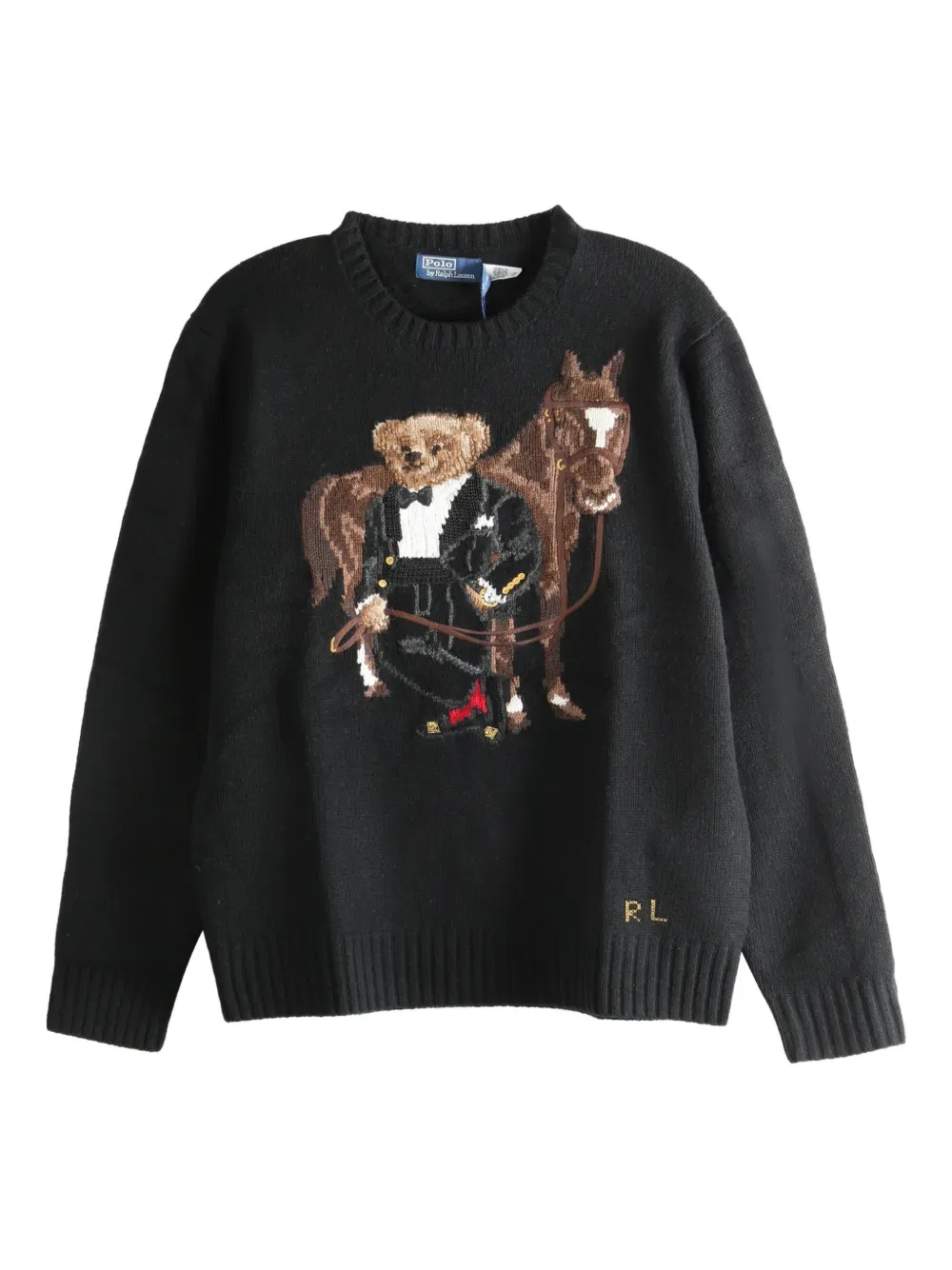 Свитер с круглым вырезом в стиле Polo Bear Polo Ralph Lauren, черный