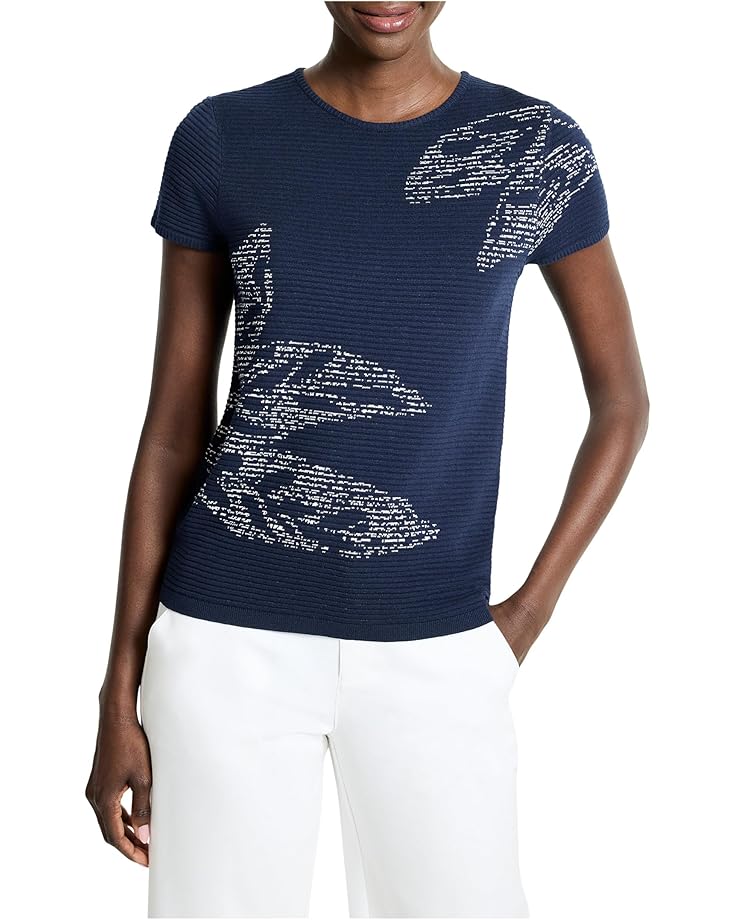 

Футболка NIC+ZOE Midnight Garden Sweater Tee, индиго мульти