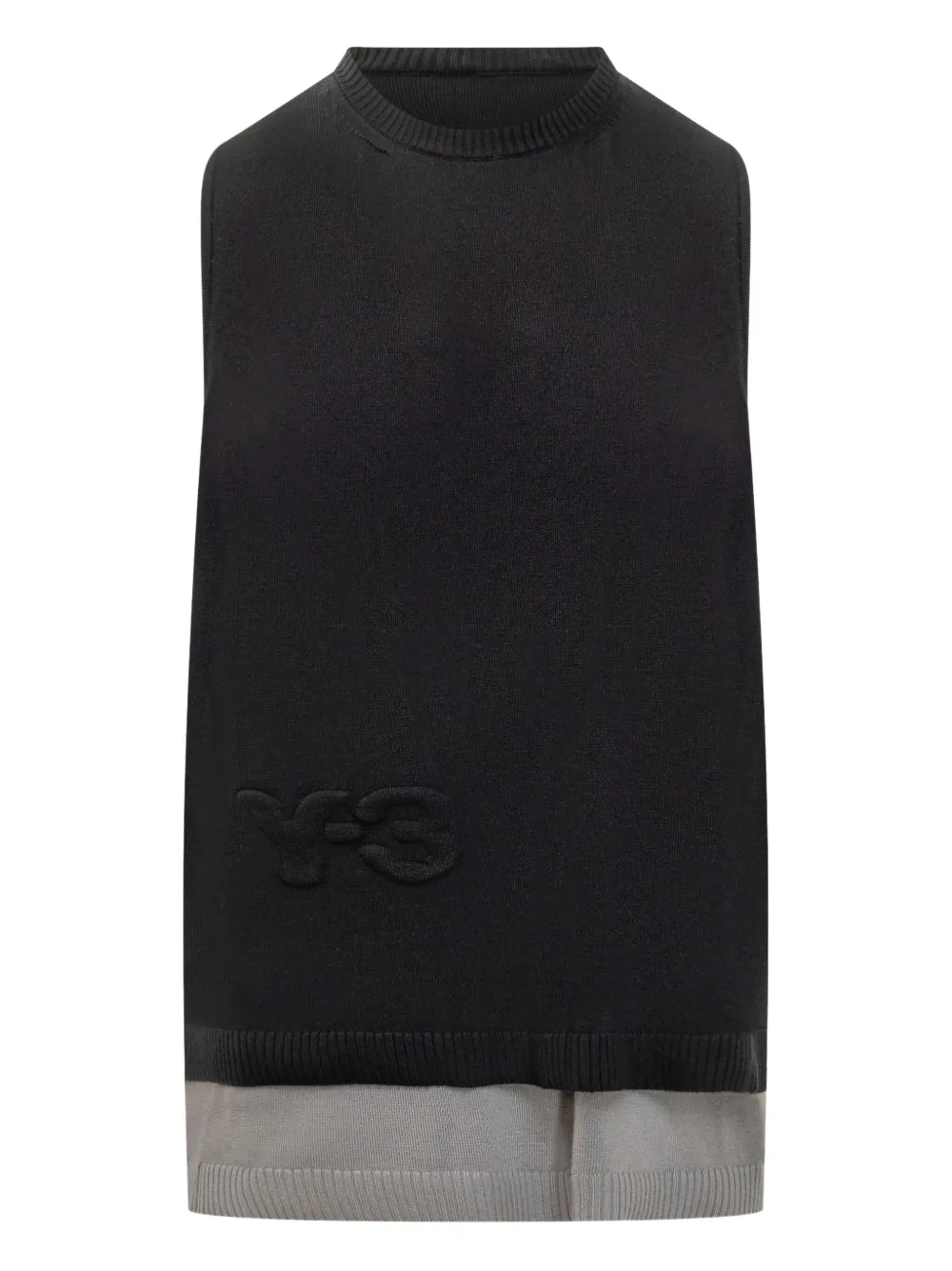 

Джемпер Embossed-logo knitted vest Y-3, черный