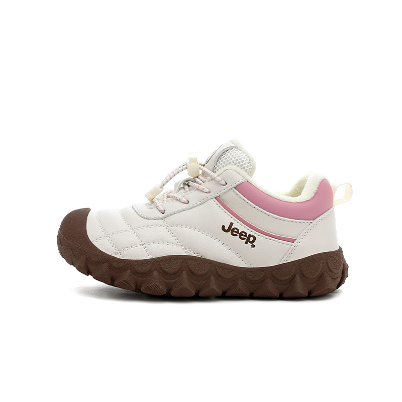 

Беговые кроссовки Running Collection Synthetic Leather Low top для детей Jeep, lotus розовый/liqueur белый[fleece-lined-upgraded]