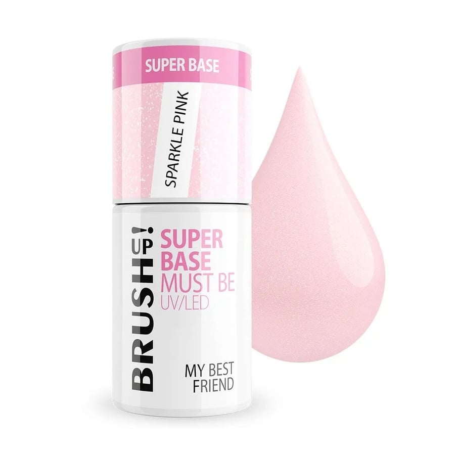 

BrushUp!, Super Base hybrid nail base Sparkle Pink 5g