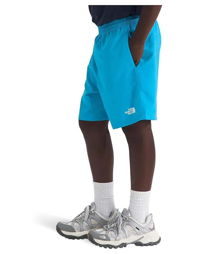 Шорты быстросохнущие Class V 5" Shorts The North Face Kids, Periwinkle Glow Logo Weather Topo Phantom Print — фото 2
