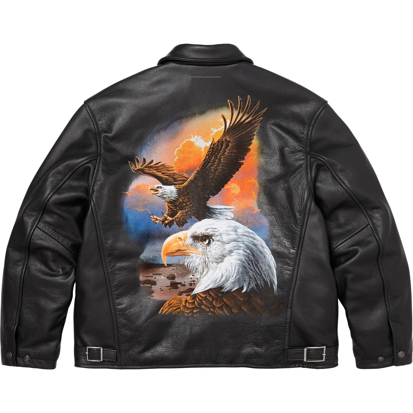 Кожаная куртка Supreme MM6 Maison Margiela SS26 WEEK4 Schott Eagle Black