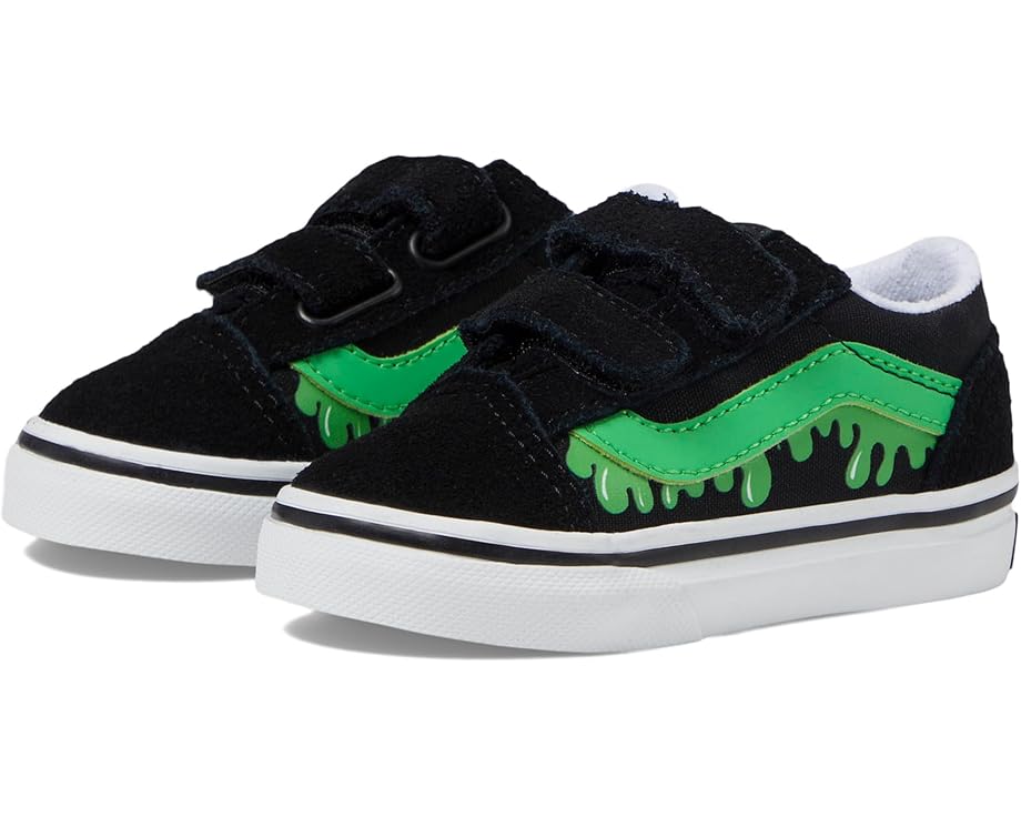 

Кроссовки Vans Kids T Old Skool V, цвет Glow Slime Black/Green