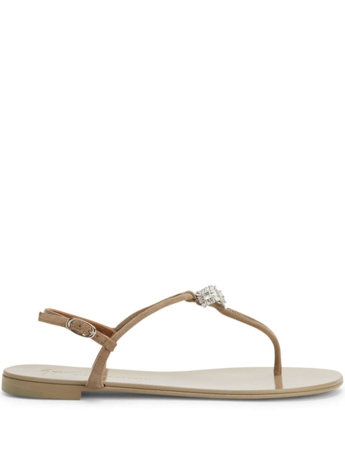 Giuseppe Zanotti босоножки Maryland с кристаллами, нейтральный цвет