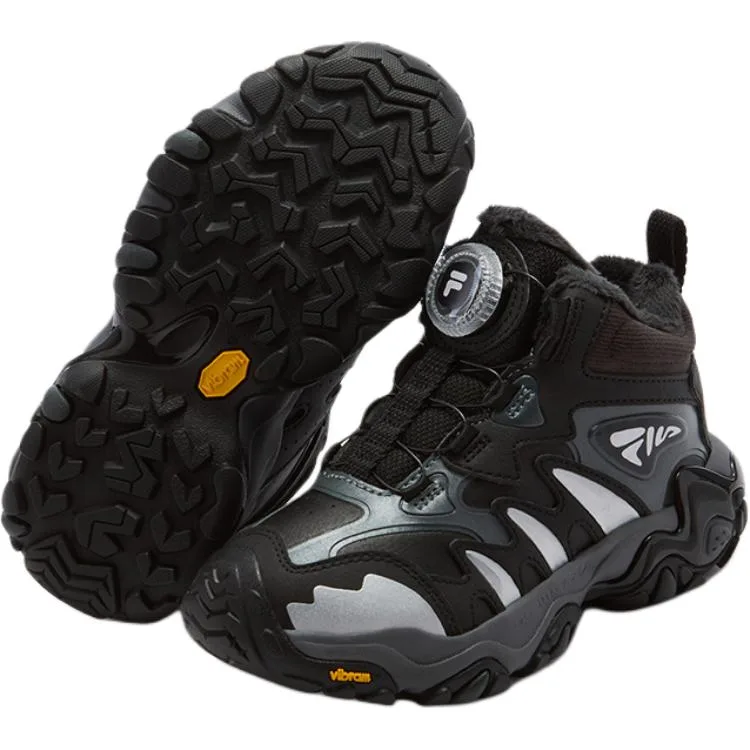 Утепленные ботинки Tiger Claw 5 для детей FILA KIDS, Black/Shadow Black Gray-FBA — фото 3