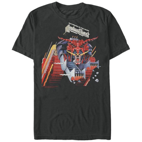 

Мужская футболка с надписью «Judas Priest: Защитники свершившегося» Licensed Character, черный