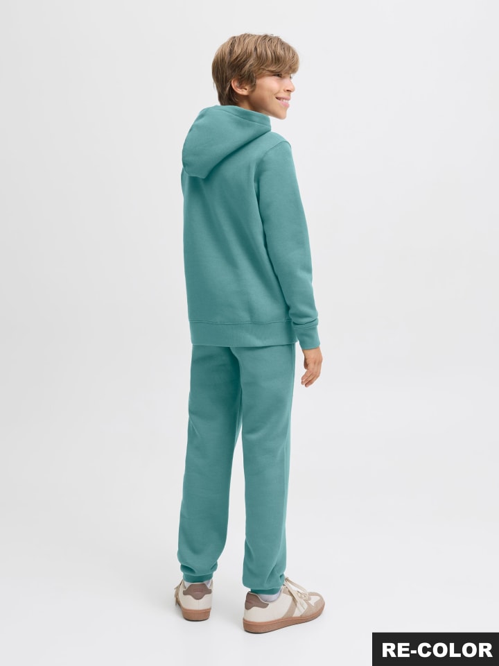 JACK & JONES Junior Толстовка с капюшоном JJESTAR JJ SWEAT HOOD JNR, цвет минерально-голубой — фото 4