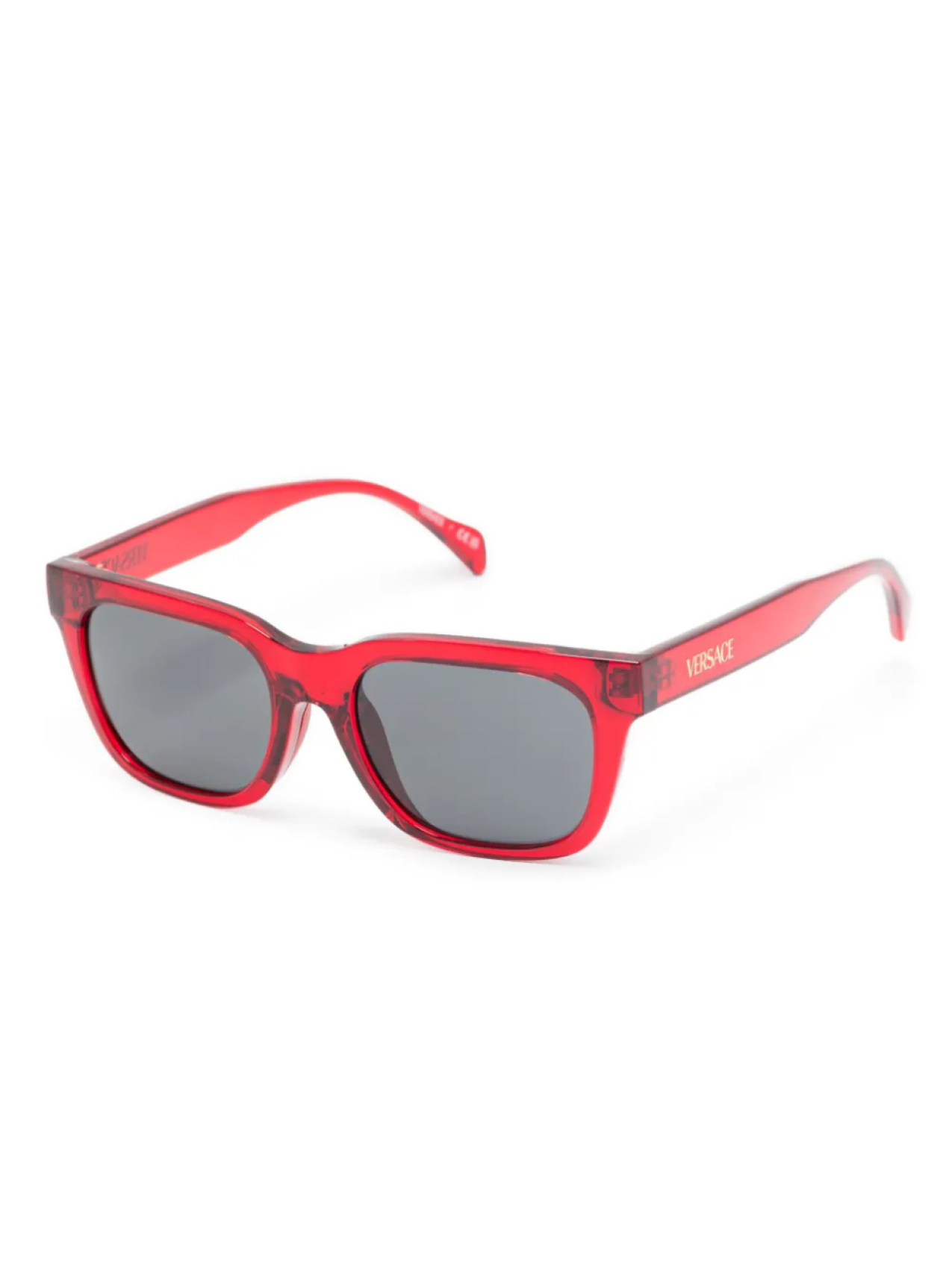 Солнцезащитные очки в квадратной оправе Versace Eyewear, красный — фото 2