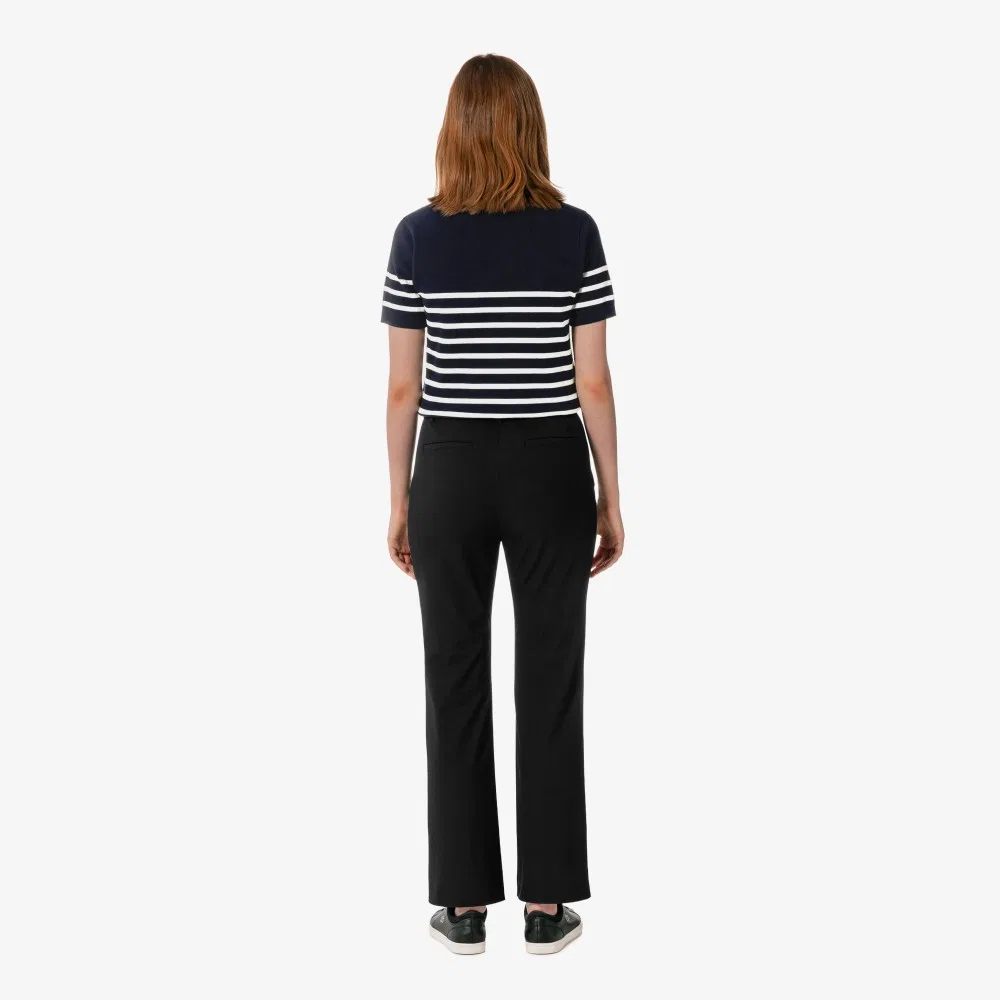 Слаксы женские Lacoste, классические, черные — фото 3