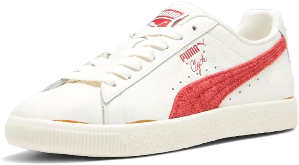 Мужские кроссовки PUMA Clyde Neverworn III на шнуровке - повседневные, красные, красный — фото 2